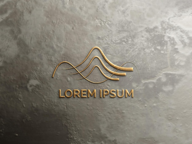 logo mockup with texture