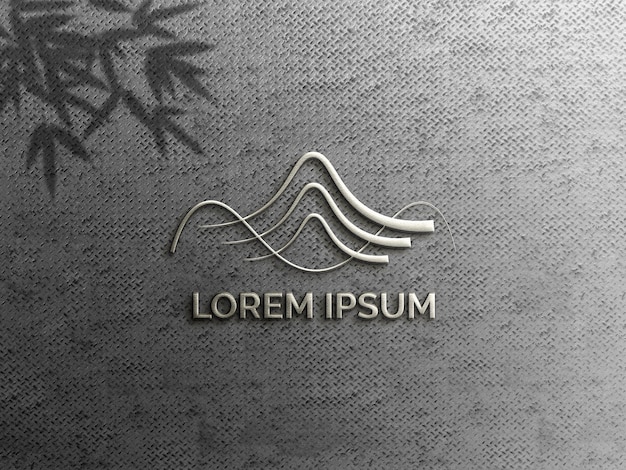 logo mockup with texture