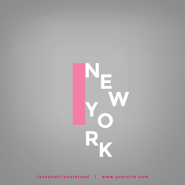 PSD a logo for new york city is shown on a gray background