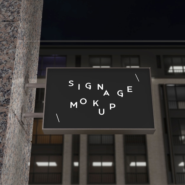 Logo on sign mockup