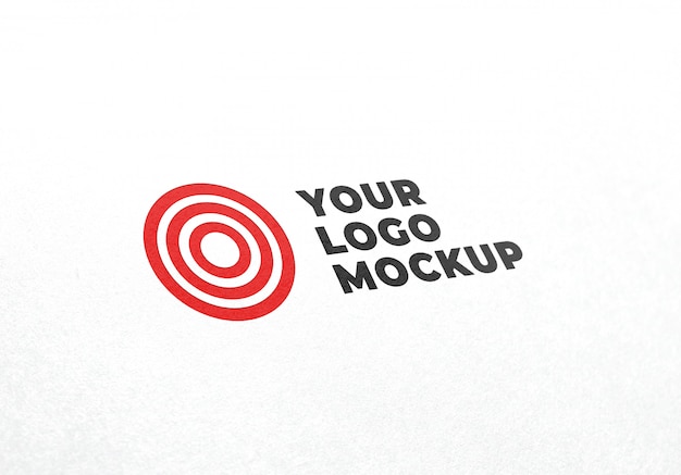 Logo on White Paper Mockup