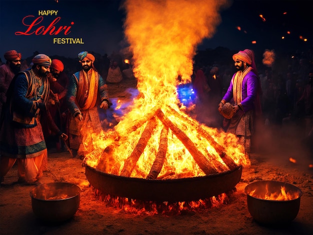 PSD lohri celebration background