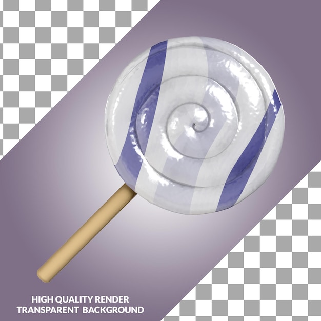 Lollipop 3d render style