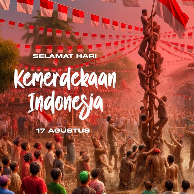 Lomba Panjat Pinang Hari Kemerdekaan Indonesia