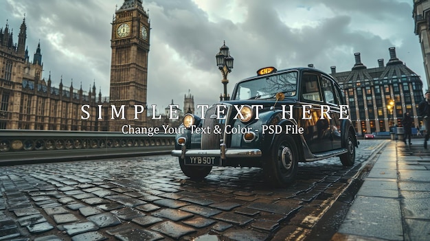 PSD london taxi and big ben