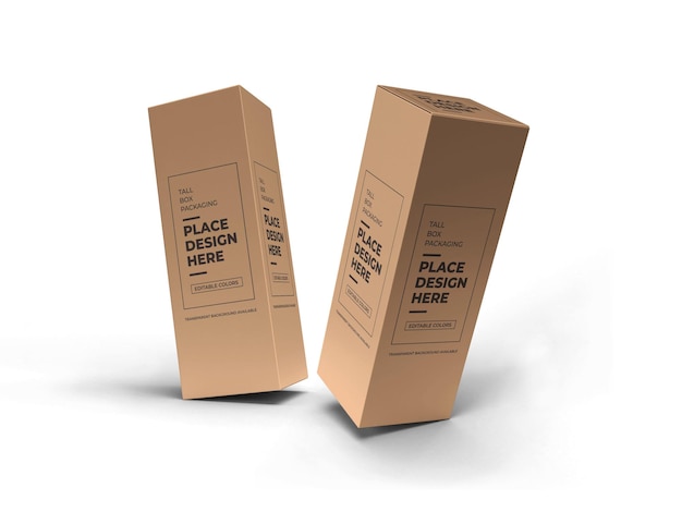 PSD long box packaging mockup