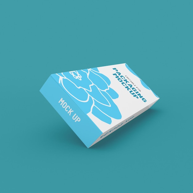 Long narrow box, packaging template for product design mockup. On clean background