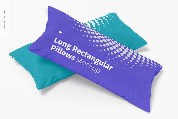 Long Rectangular Pillows Mockup, Perspective