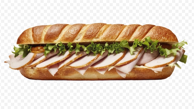 PSD a long sandwich with turkey turkey and turkey