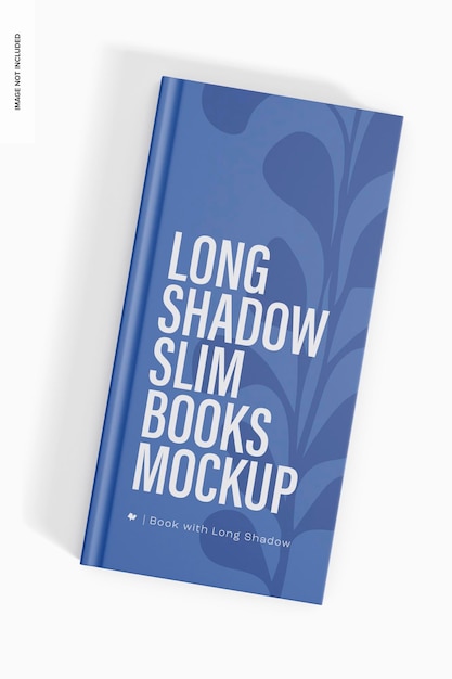 Long Shadow Slim Book Mockup, Top View