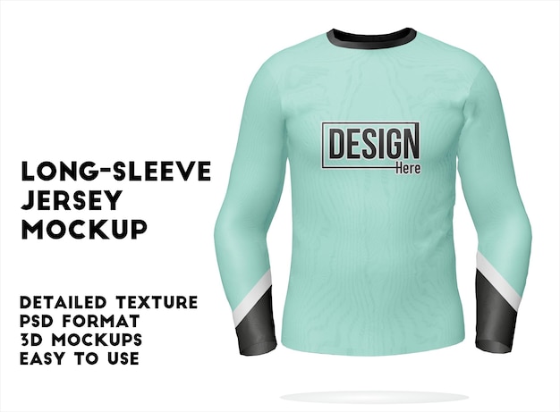 long sleeve jersey mockup