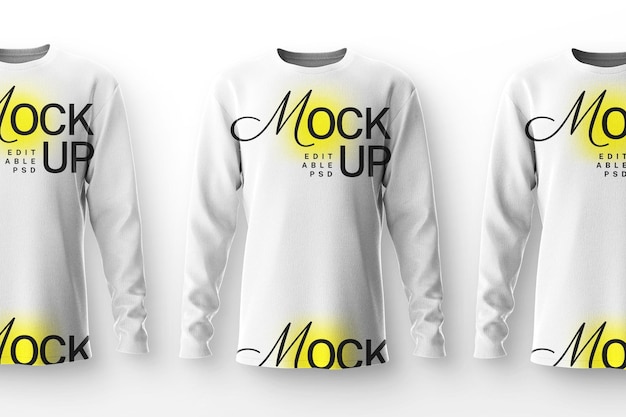 PSD long sleeve shirt mockup template psd design