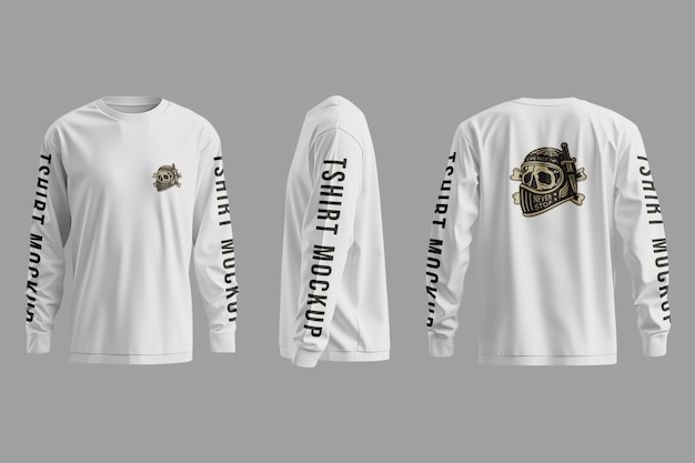 PSD long sleeve tshirt mockup