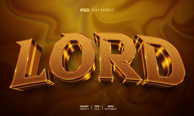 Lord 3D editable text effect