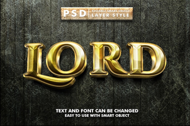 Lord Editable Psd Text Effect