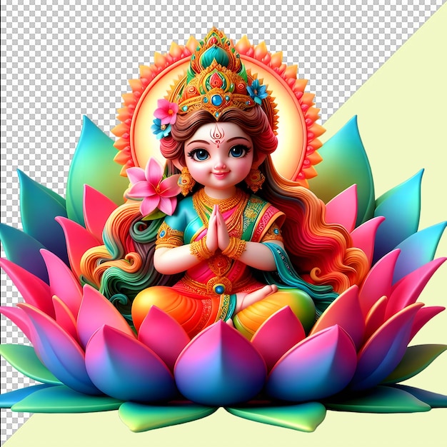 lord lakshmi Adi Lakshmi Dhanya Lakshmi Goddess Lakshmi Puja Diwali PNG Transparent Background