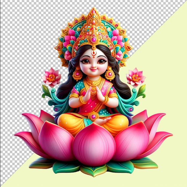 lord lakshmi Adi Lakshmi Dhanya Lakshmi Goddess Lakshmi Puja Diwali PNG Transparent Background