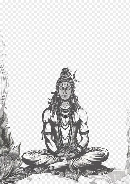 lord shiva character hindu invitation