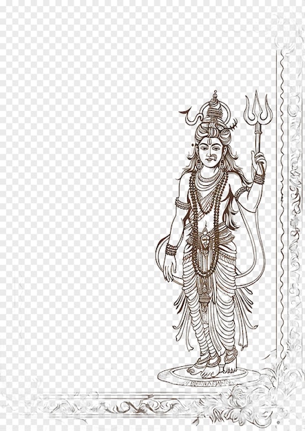 lord shiva character set hindu invitation