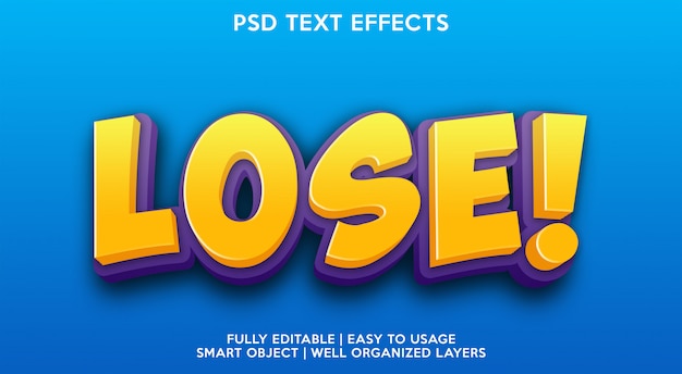 Lose Text Effect Template