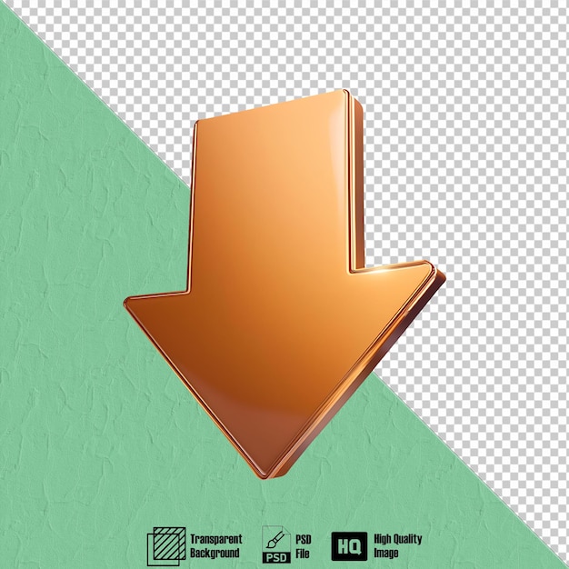 Loss Arrow Market Down Icon Symbol isolated on transpatent background