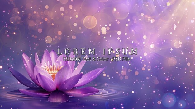 lotus Pink light purple floating light sparkle purple AI generated