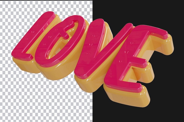 Love 3d Text Premium PSD