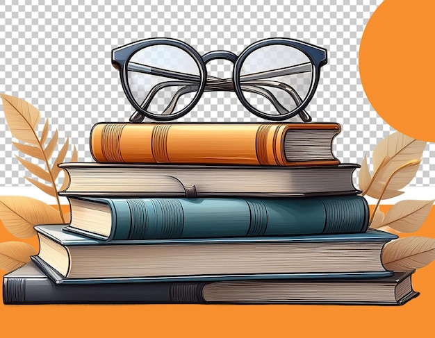 PSD love books png illustration