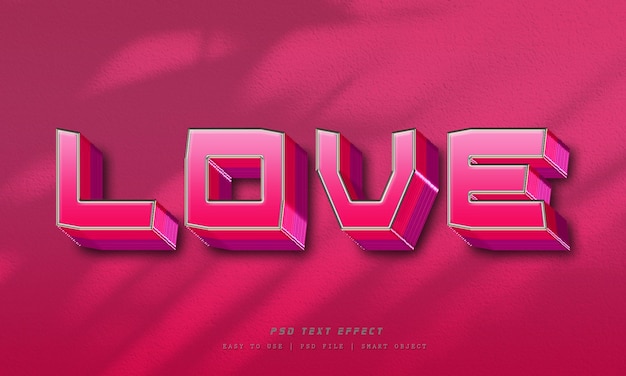 Love editable text effect