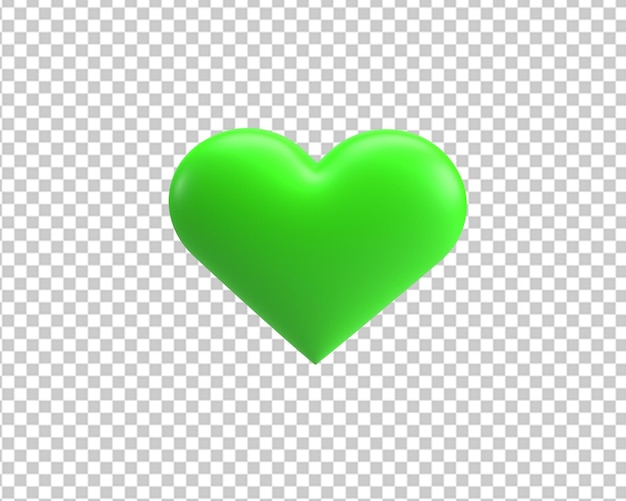 Love green icon 3d