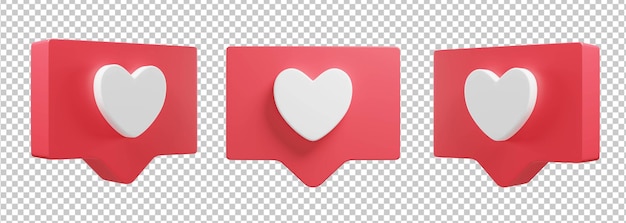 love icon 3d illustration