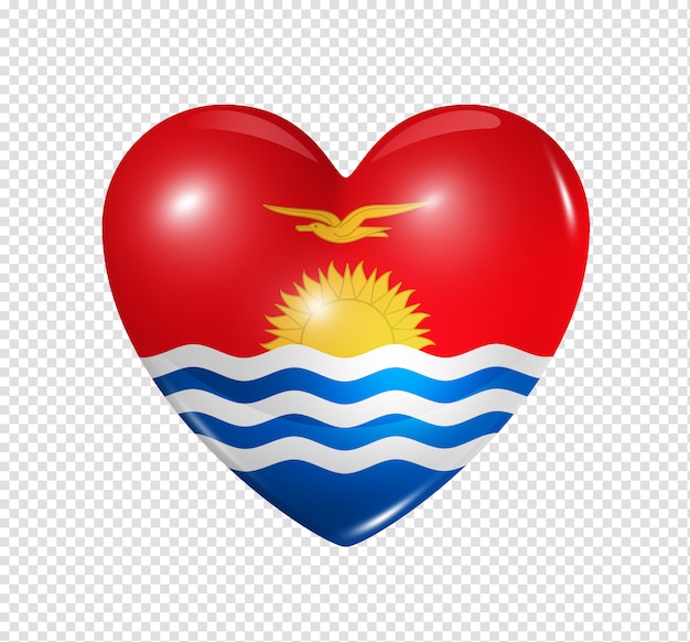 Love Kiribati, heart flag symbol