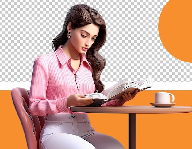 love reading books png illustration