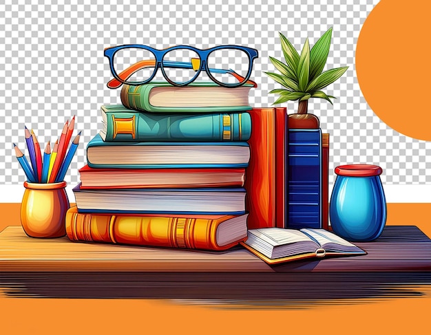 love reading books png illustration