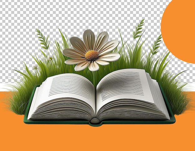 PSD love reading books png illustration