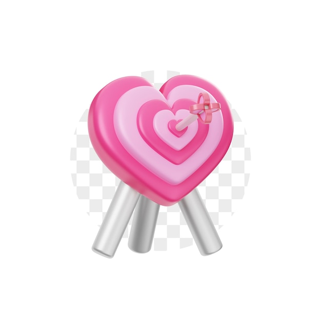 Love Target 3D Icon