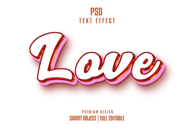 PSD love text style effect