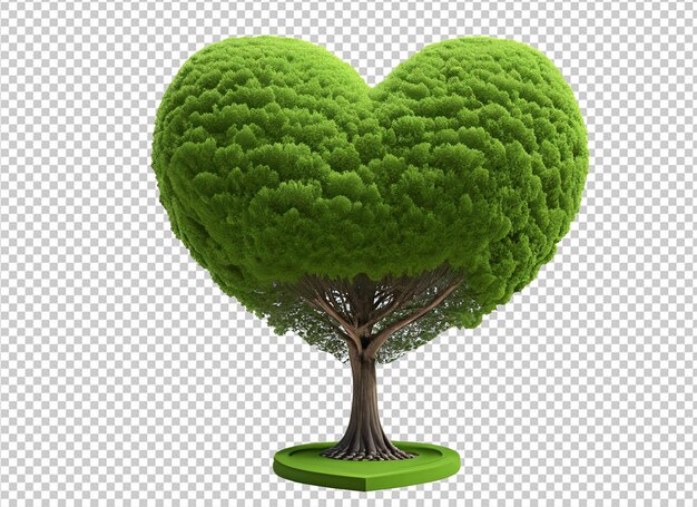 Love tree with heart leaves