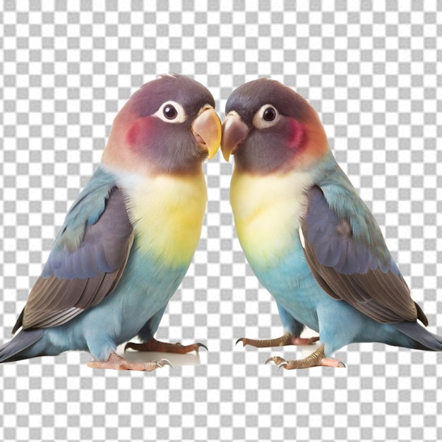 PSD the love of two birds on white background