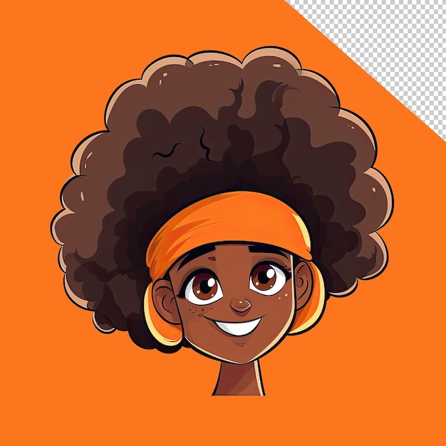 PSD lovely afro girl creation for your work