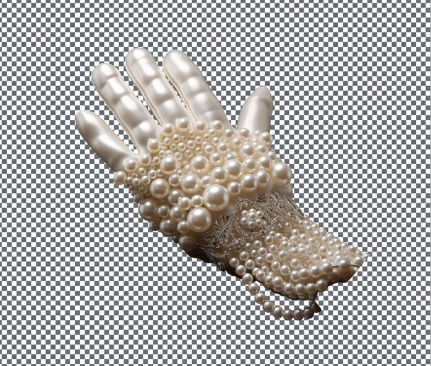 PSD lovely bridal gloves isolated on transparent background