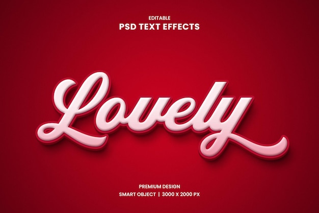 lovely editable text effect