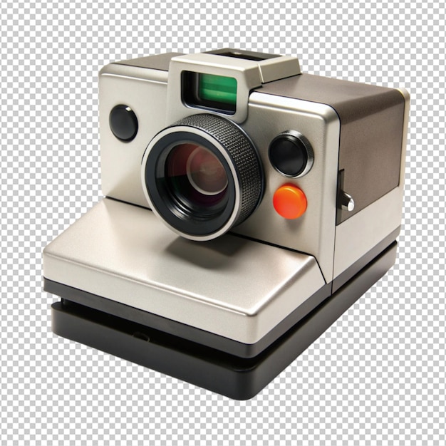 PSD lovely polaroid camera isolated on transparent background