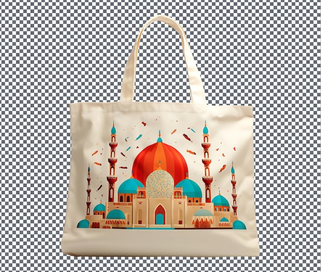 Lovely Ramadan Themed Tote Bag isolated on transparent background