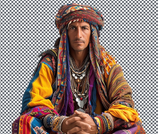 PSD lovely takchita amazigh isolated on transparent background