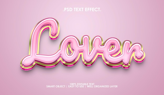 Lover text style effect