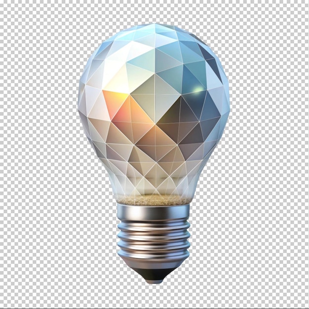 PSD low poly light bulb