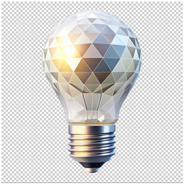 PSD low poly light bulb