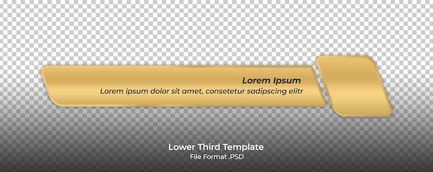 Lower third luxury gold design template