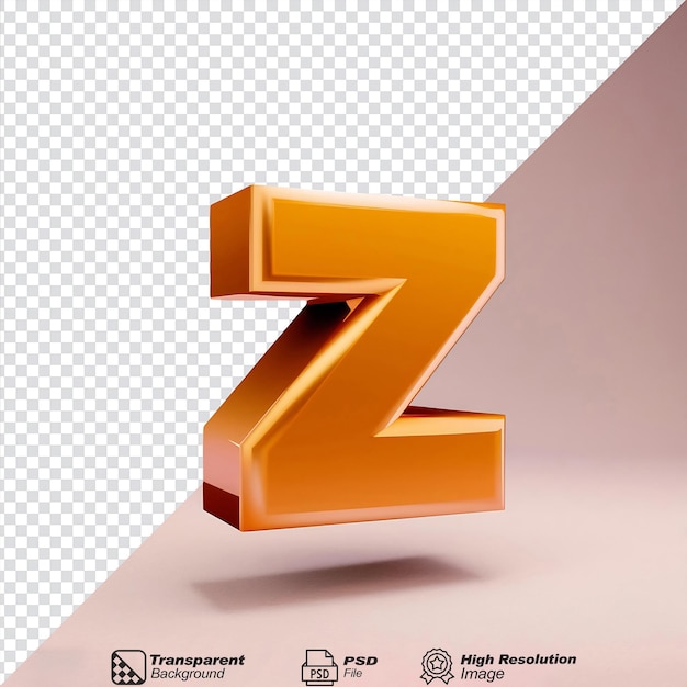 Lowercase Letter Z isolated on transparent background